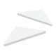 SMCSB99PR-01 9-in x 9-in x 1-in Solid Surface Corner Shelf With Brackets (Set of 2), White