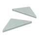 SMCSB99PR-27 9-in x 9-in x 1-in Solid Surface Corner Shelf With Brackets (Set of 2), Grey Stone