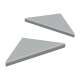 SMCSB99PR-39 9-in x 9-in x 1-in Solid Surface Corner Shelf With Brackets (Set of 2), Grey