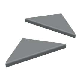 SMCSB99PR-40 9-in x 9-in x 1-in Solid Surface Corner Shelf With Brackets (Set of 2), Dark Grey