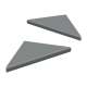 SMCSB99PR-40 9-in x 9-in x 1-in Solid Surface Corner Shelf With Brackets (Set of 2), Dark Grey