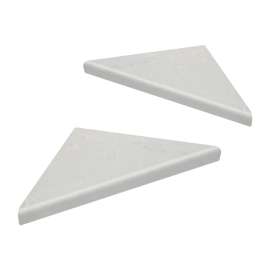 SMCSB99PR-50 9-in x 9-in x 1-in Solid Surface Corner Shelf With Brackets (Set of 2), Moonstone