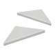 SMCSB99PR-50 9-in x 9-in x 1-in Solid Surface Corner Shelf With Brackets (Set of 2), Moonstone