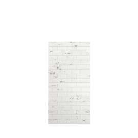 36-in x 72-in Glue to Wall Tub Wall Panel, Carrara/Tile