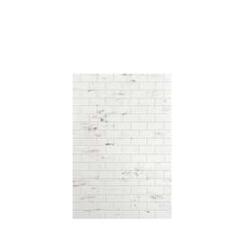 48-in x 72-in Glue to Wall Tub Wall Panel, Carrara/Tile