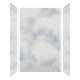 SMMW4K603696-50V Monterey 60-in x 36-in x 96-in Glue To Wall 3-Piece 4mm Shower Wall Kit, Moonstone Velvet