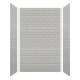 SMMW4K604896-27 Monterey 60-in x 48-in x 96-in Glue To Wall 3-Piece 4mm Shower Wall Kit, Grey Stone