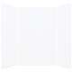 SMMW4K606096-21V Monterey 60-in x 60-in x 96-in Glue To Wall 3-Piece 4mm Shower Wall Kit, White Velvet