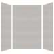 SMMW4K606096-27 Monterey 60-in x 60-in x 96-in Glue To Wall 3-Piece 4mm Shower Wall Kit, Grey Stone