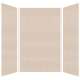 SMMW4K606096-28 Monterey 60-in x 60-in x 96-in Glue To Wall 3-Piece 4mm Shower Wall Kit, Butternut