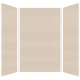 SMMW4K606096-28V Monterey 60-in x 60-in x 96-in Glue To Wall 3-Piece 4mm Shower Wall Kit, Butternut Velvet