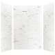 SMMW4K606096-47 Monterey 60-in x 60-in x 96-in Glue To Wall 3-Piece 4mm Shower Wall Kit, Carrara