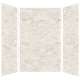 SMMW4K606096-48 Monterey 60-in x 60-in x 96-in Glue To Wall 3-Piece 4mm Shower Wall Kit, Butterscotch