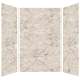SMMW4K606096-49 Monterey 60-in x 60-in x 96-in Glue To Wall 3-Piece 4mm Shower Wall Kit, Creme