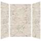 SMMW4K606096-49V Monterey 60-in x 60-in x 96-in Glue To Wall 3-Piece 4mm Shower Wall Kit, Creme Velvet