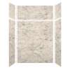 Monterey 60-in x 36-in x 72/24-in Glue to Wall 3-Piece Transition Shower Wall Kit, Creme/Velvet
