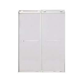 Samuel Müeller SMOBPT608009SP-M Olivia 60-in x 80-in Bypass Shower Door With 11/32-in Silver Sparkling Glass And Royston Handles