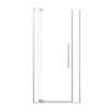 SMRDPD4276108C-PC Reverie Duo 42-in x 76-in Pivot Shower Door With 5/16-in Clear Glass And Sampson Double-Sided Handles, Polished Chrome