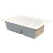 Samuel Mueller Renton 33in x 22in silQ Granite Drop-in Double Bowl Kitchen Sink with 3 CAB Faucet Holes, In White