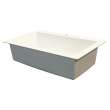 Samuel Mueller Renton 33in x 22in silQ Granite Drop-in Single Bowl Kitchen Sink with 4 CABE Faucet Holes, In White