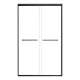 SMSBP487808C-MB Stratus 48-in x 78-in Bypass Shower Door With 5/16-in Clear Glass And Round Tube Handles, Matte Black