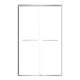 SMSBP487808C-PC Stratus 48-in x 78-in Bypass Shower Door With 5/16-in Clear Glass And Round Tube Handles, Polished Chrome