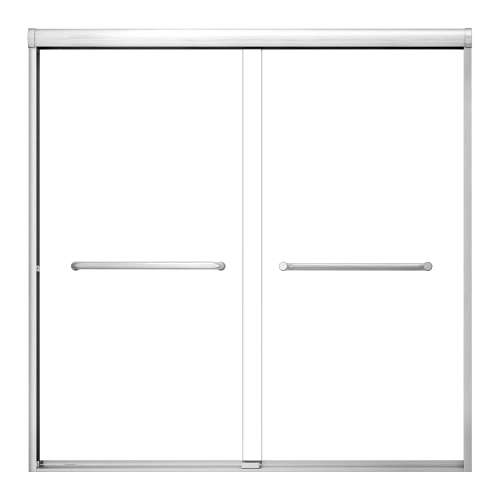 SMSBP606008C-M Stratus 60-in x 60-in Bypass Shower Door With 5/16-in Clear Glass And Round Tube Handles
