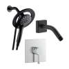 SMSPM3S-MB Theo Single Function Square ADA Pressure Balance With Magnetic Docking Hand Showerhead Set, Matte Black