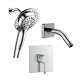 SMSPM3S-PC Theo Single Function Square ADA Pressure Balance With Magnetic Docking Hand Showerhead Set, Polished Chrome