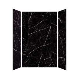 SMTWKE603696-KI03G Trinity Eco 60-in x 36-in x 96-in 3-Piece Shower Wall Kit, Black Carrara (Glossy)