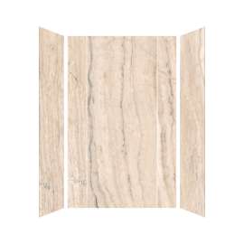 SMTWKE603696-KI32G Trinity Eco 60-in x 36-in x 96-in 3-Piece Shower Wall Kit, Sabana Creme (Glossy)