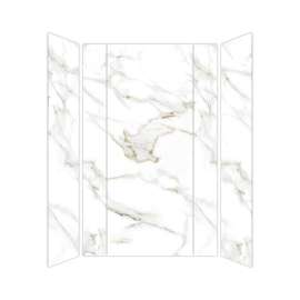 SMTWKEC603696-KI80H Trinity Eco 60-in x 36-in x 96-in 3-Piece Shower Wall Kit, Everest Gold (Honed)