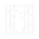 SMTWKECT603696-KI01H Trinity Eco 60-in x 36-in x 96-in Foldable 5-Piece Shower Wall Kit, White Carrara (Honed)