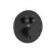 SMVAT2R-MB ArgoTherm Two Function Round Thermostatic Valve And Trim With Push Buttons, Matte Black