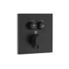 SMVAT2S-MB ArgoTherm Two Function Square Thermostatic Valve And Trim With Push Buttons, Matte Black