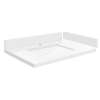 SMVT25-30.75x22-1RU-C01 Mini Custom Quartz 25-30.75-in x 22-in Vanity Top with Hensley Bowl, Mia White