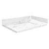SMVT25-30.75x22-1RU-M10 Mini Custom Quartz 25-30.75-in x 22-in Vanity Top with Hensley Bowl, White Carrara