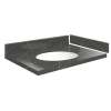 SMVT25-30.75x22-1MU-M20 Mini Custom Quartz 25-30.75-in x 22-in Vanity Top with Millwood Bowl, Marble Grey