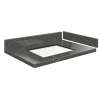 SMVT25-30.75x22-1RU-M20 Mini Custom Quartz 25-30.75-in x 22-in Vanity Top with Hensley Bowl, Marble Grey