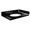 SMVT25-30.75x22-1MU-M30 Mini Custom Quartz 25-30.75-in x 22-in Vanity Top with Millwood Bowl, Black Carrara