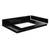 SMVT25-30.75x22-1RU-M30 Mini Custom Quartz 25-30.75-in x 22-in Vanity Top with Hensley Bowl, Black Carrara