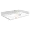 SMVT25-30.75x22-1MU-M40 Mini Custom Quartz 25-30.75-in x 22-in Vanity Top with Millwood Bowl, Awaken Gold