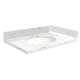 SMVT25-30.75x22-1MU-M40 Mini Custom Quartz 25-30.75-in x 22-in Vanity Top with Millwood Bowl, Awaken Gold