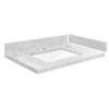 SMVT25-30.75x22-1RU-M50 Mini Custom Quartz 25-30.75-in x 22-in Vanity Top with Hensley Bowl, Misty Grey