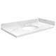 SMVT43-48.75x22-1MU-M10 Mini Custom Quartz 43-48.75-in x 22-in Vanity Top with Millwood Bowl, White Carrara