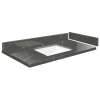 SMVT43-48.75x22-1RU-M20 Mini Custom Quartz 43-48.75-in x 22-in Vanity Top with Hensley Bowl, Marble Grey