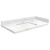 SMVT43-48.75x22-1RU-M40 Mini Custom Quartz 43-48.75-in x 22-in Vanity Top with Hensley Bowl, Awaken Gold