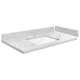 SMVT43-48.75x22-1RU-M50 Mini Custom Quartz 43-48.75-in x 22-in Vanity Top with Hensley Bowl, Misty Grey