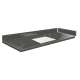 SMVT49-60.75x22-1RU-M20 Mini Custom Quartz 49-60.75-in x 22-in Vanity Top with Hensley Bowl, Marble Grey