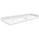 SMVT61-72.75x22-1MU-C01 Mini Custom Quartz 61-72.75-in x 22-in Vanity Top with Millwood Bowl, Mia White